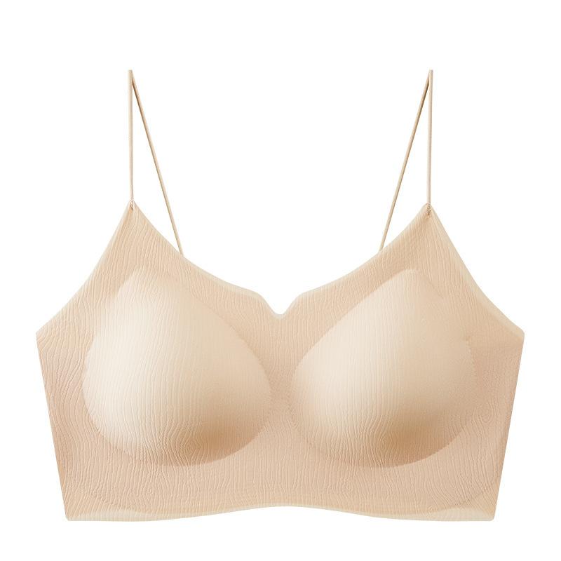 

Летний бесшовный бюстгальтер женский тонкий нижнее белье женский сексуальный на бретелях красивая спина обернутая грудь фиксированная чашка бюстгальтер 2XL бежевый
