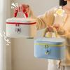 Cute Cartoon Bear Makeup Bag With Plush Fabric For Daily Commuting And Travel Storage