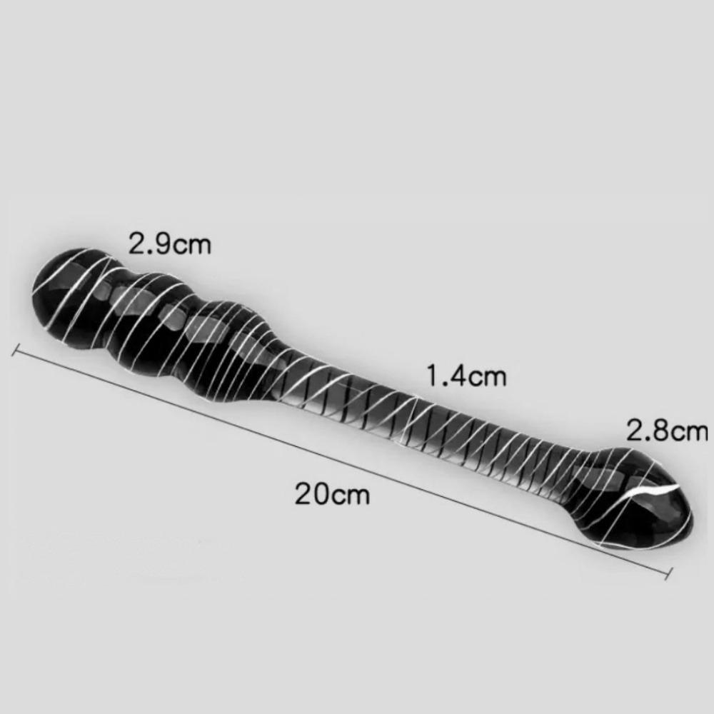 Black Beads Balls Wand Shape Glass Quantity Plug