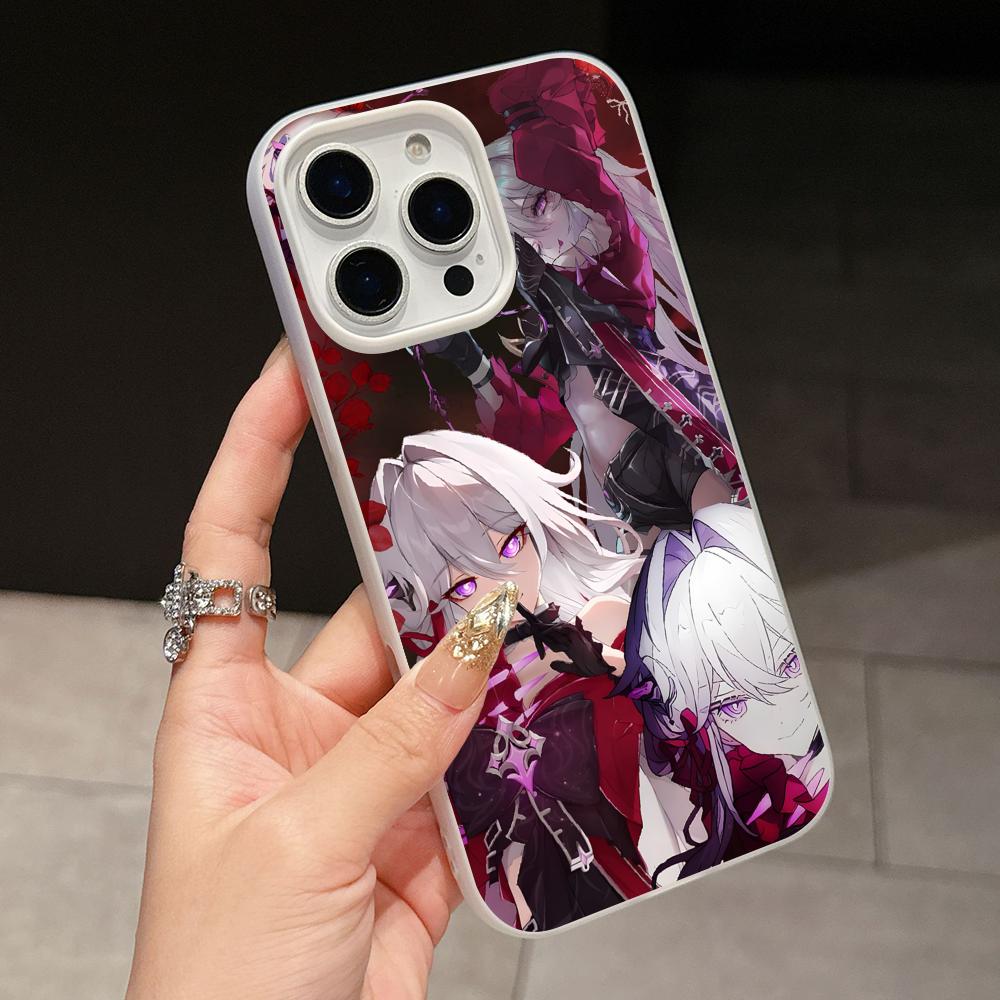 HSR Thelema Jelly Double layer White Mobile Phone Case for iPhone 17 16 15 14 13 12 11 Air Pro Max Plus Protective