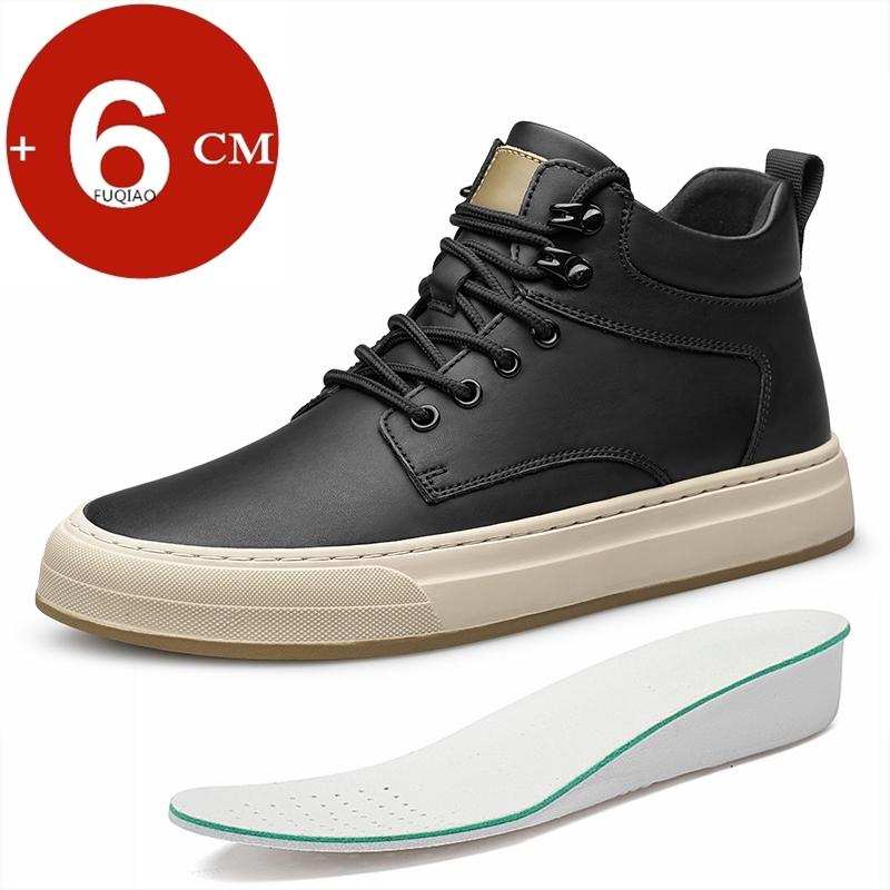Men Ankel Boots Elevator Lift Height Increase Insoles 6cm Man Platform Soles Plus Size 37-44