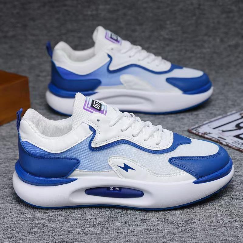 Men's Shoes Spring and Autumn Daddy Shoes Korean Style Thick Sole Breathable Flying Woven Running Shoes Casual Shoes Sports Shoes