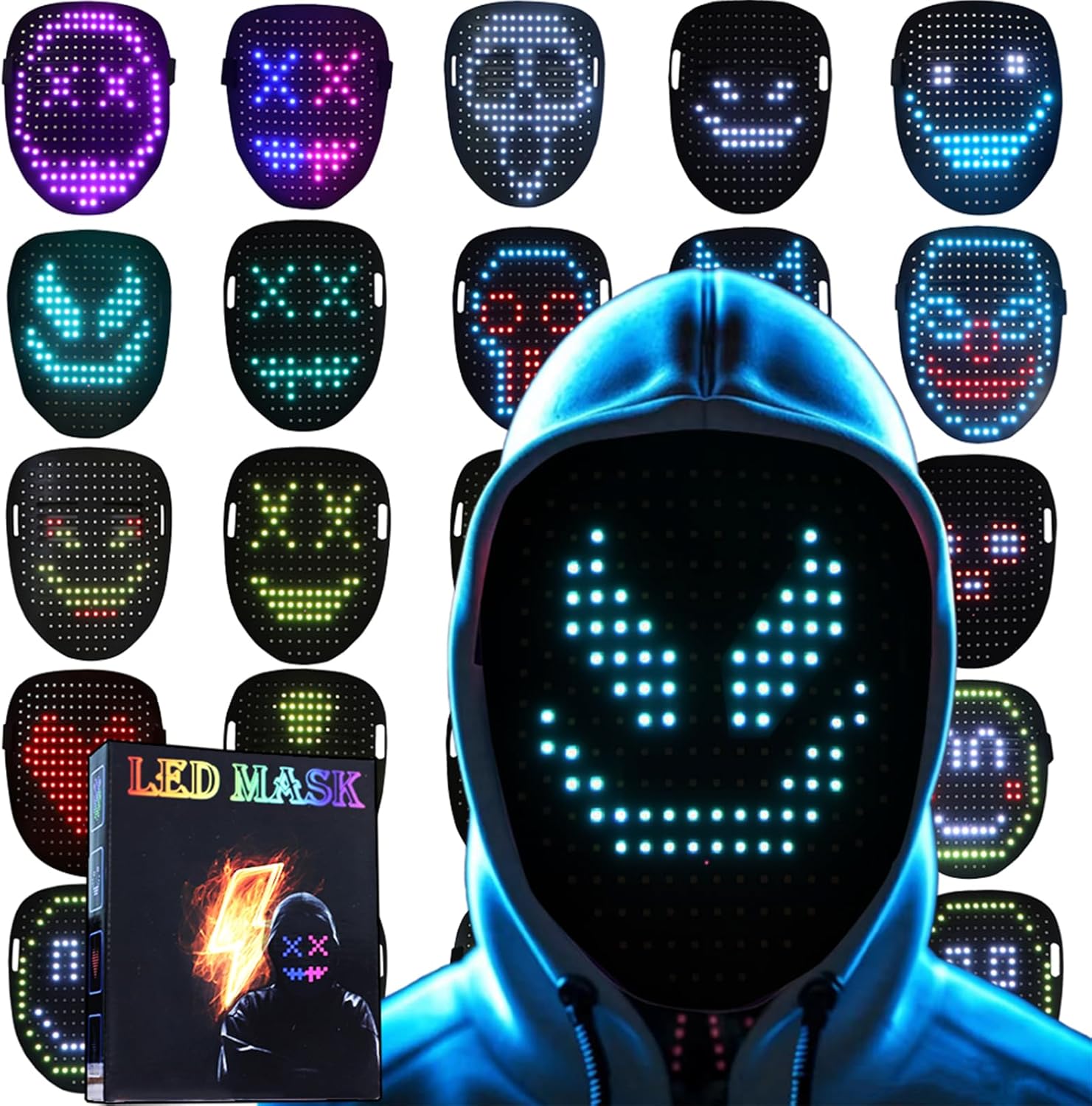 Led Mask Lighted Up Mask -
