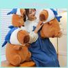 Hat Shark Capybara Plush Toy Cartoon Stuffed Animal Doll Decoration Gift Kids