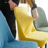 1 Piece Jacquard Curved Back Chair Cover Elastic Spandex Chair Covers Modern Stretch Seat Case For Dining Room Living Room