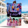 Colorful Kpop Cartoon Beach Towel, Microfiber Beach Towel, Perfect For Pool, Beach, Travel, Home Decor Beach Party Fan Gifts
