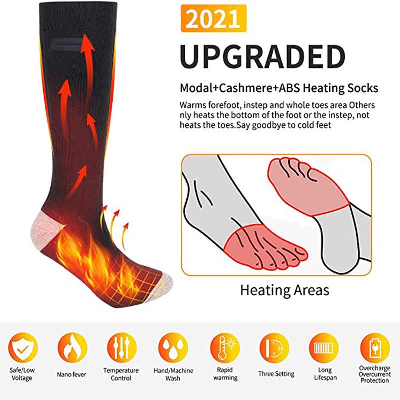 Smart USB-Controlled Heated Knee-High Socks