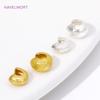 Wholesale 18K Gold Plated Frosted Open Crimp Beads Brass Metal Covers Crimp End Beads Stopper For DIY Jewelry Making Supplies