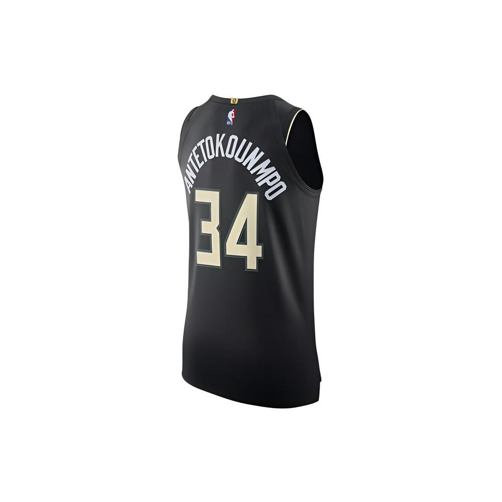 Nike NBA Basketball Jersey, Milwaukee Bucks, Giannis Antetokounmpo No. 34 Men Tops Black AT9852-010