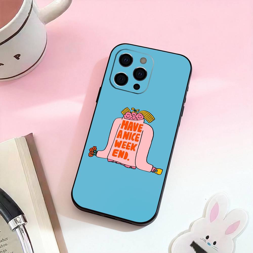 A-AYAKA F-FUKANO Art  Phone Case For iPhone 17,16,15,14,13,12,11 Plus,Pro Max,Soft Silicone Black Cover iPhone16