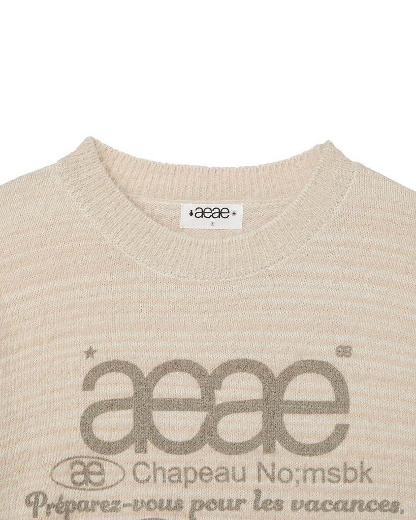 Eiieii Web Logo Hairy Knit [Ivory]