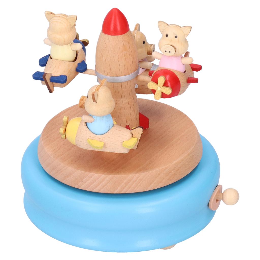 Music Box Wooden Rotating Creative Decoration Toys Birthday Gift Craft Castle In the Sky
