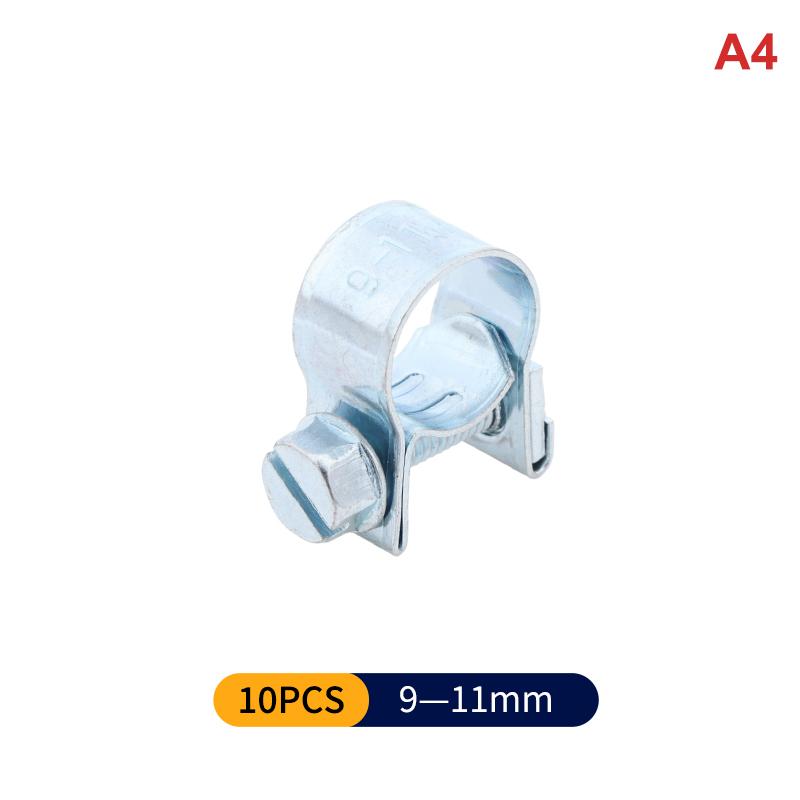 10Pcs Hose Clips Fuel Line Small Fuel Line Jubilee Hose Clips Clamp Diesel Petrol Pipe Coolant Radiator Water Pipe Clamps
