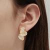 1 Pair Stud Earrings Maple Leaf Flower Women Earrings Smooth Surface Lightweight Ear Studs Jewelry Accessories