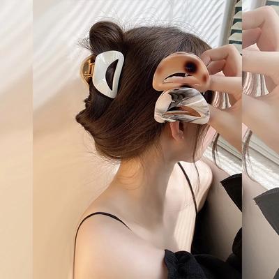 Fashionable Hair Clips for Woman 6cm Beautiful Hollow Metal Hair Clip Korean Popular Hair Accessories