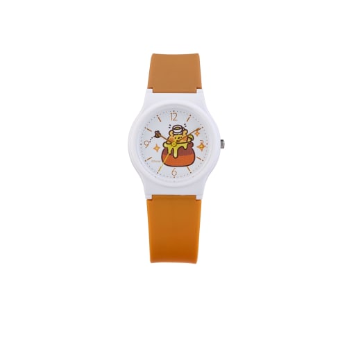 Citizen Q&Q Analog Watch, Kanahei Winnie the Pooh (Honey Party) Design, 10 ATM Water Resistant, Urethane Strap, V06A-511VK, Girls' Gray