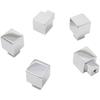 1 pezzo Maniglie in Ottone Massiccio per Mobili Quadrati Piccoli Lucidi Argentati Maniglie per Armadio da Camera da Letto Cassetto della Cucina Maniglie Piccole in Ottone