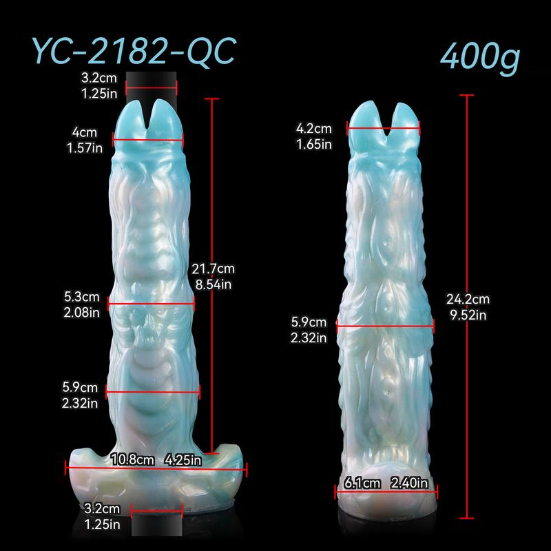 ELKKOST Blue Pneumatic Ovipositor with Silicone Balls Fantasy Hollow Dildo Anal Plug Adult Sex Toys for Women G Spot Stimulate