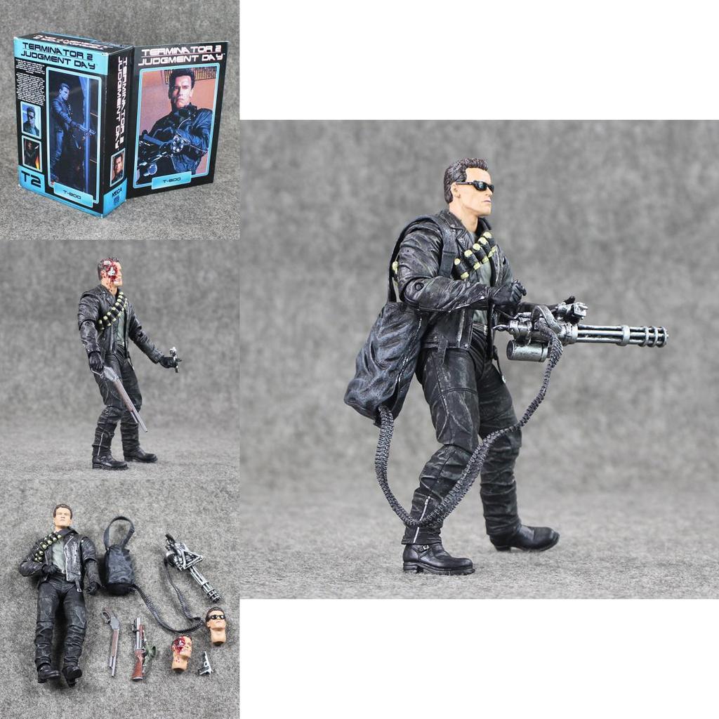 2 Judgment Terminator Day T800 Ultimate Deluxe Arnold 8" Action New Figure