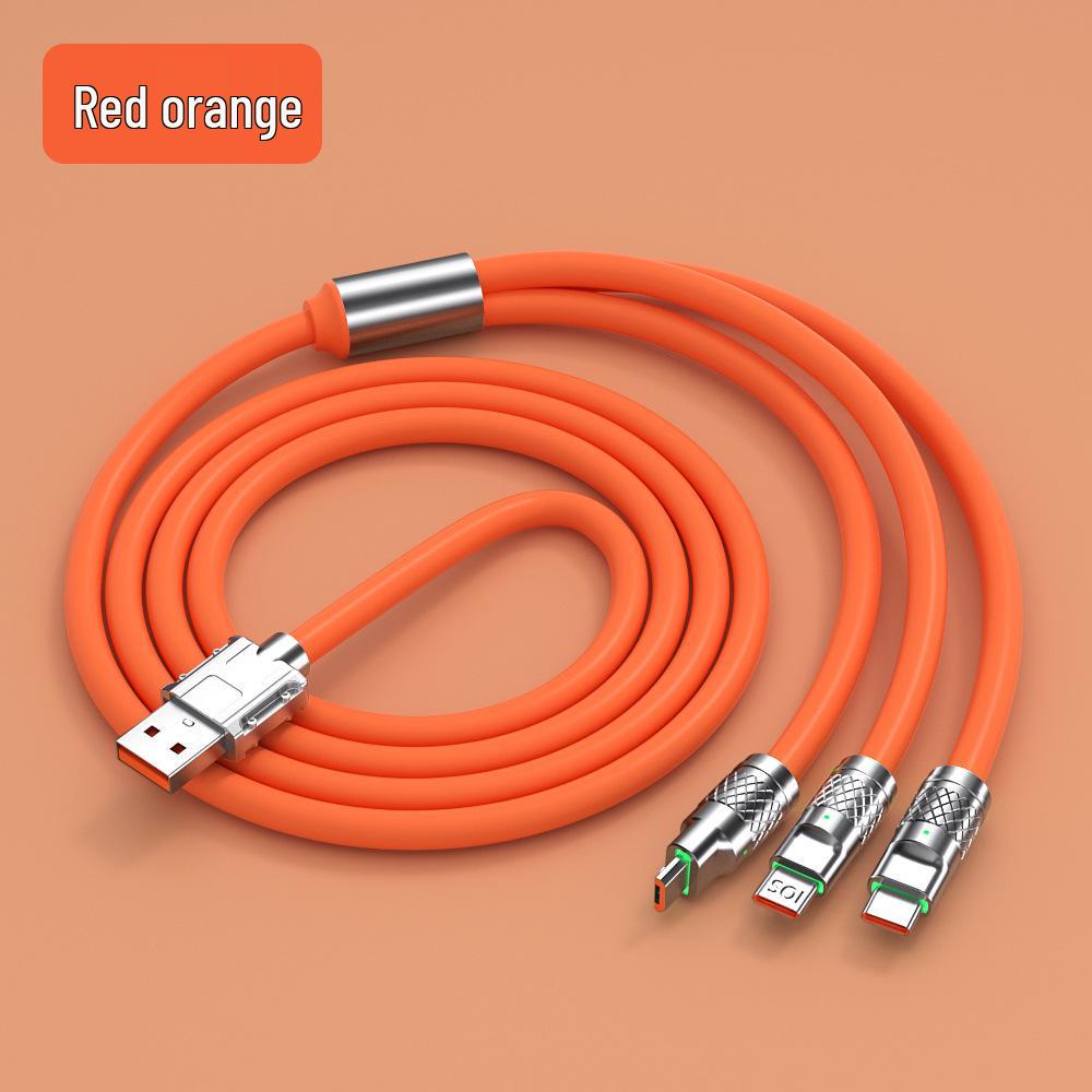 120W JIKE 3-in-1 Fast Charging Cable for Huawei, Android, & Apple Devices