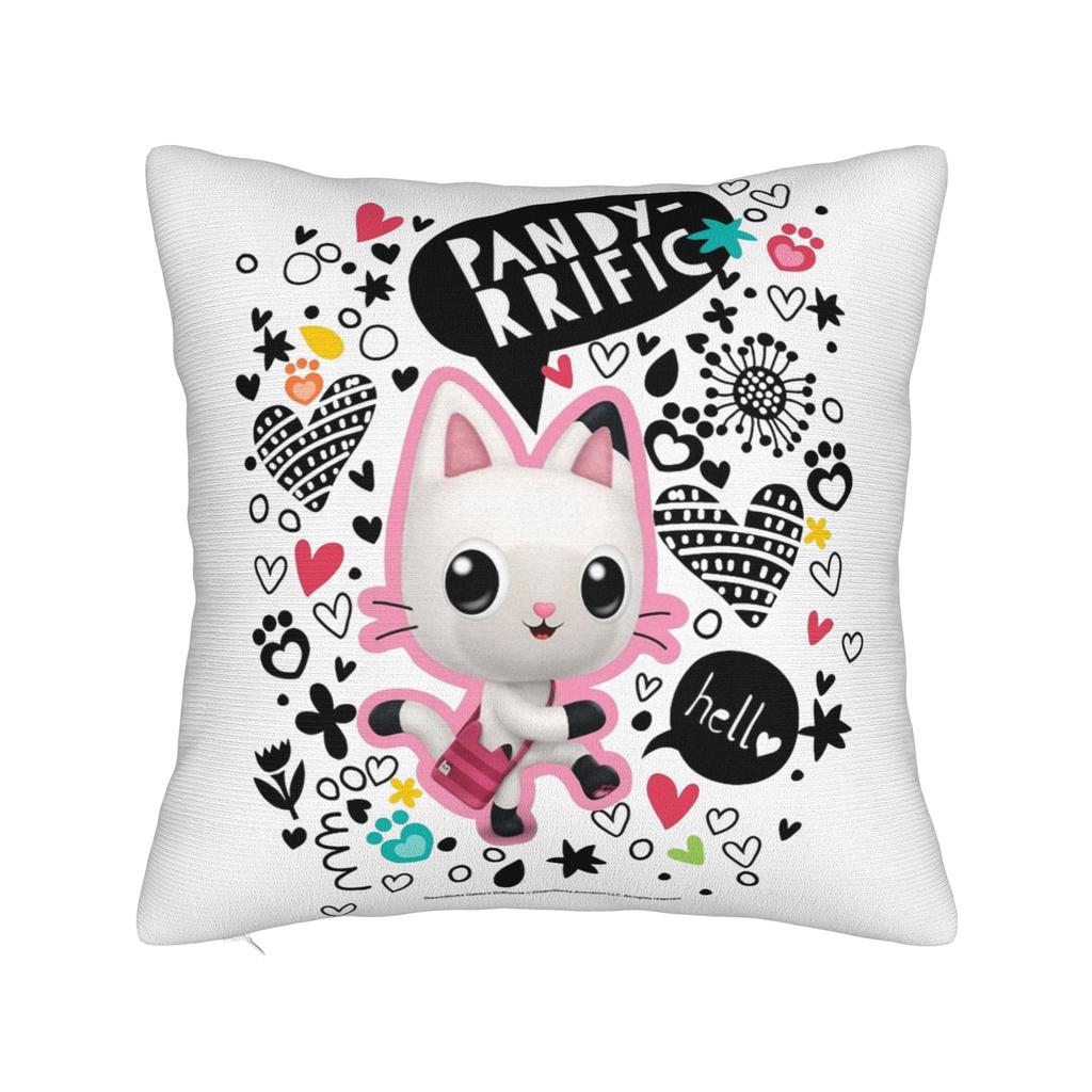 Gabby Dollhouse Cartoon Throw Pillow Cover Polyester Cushions for Sofa Funny Pillowcover Home Decor