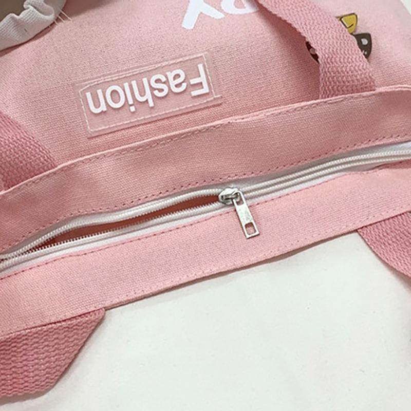 Buy Women's Popular Alphabet One Shoulder Canvas Bag Fresh and Cute