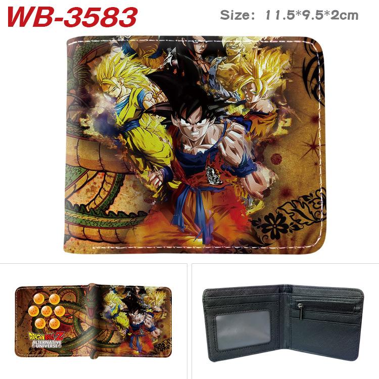 Portfel zapinany na zamek Dragon Ball Z z nadrukiem anime, krótki uchwyt na karty, kolorowa, przenośna portmonetka dla studentów, mężczyzn, kobiet 1 szt.