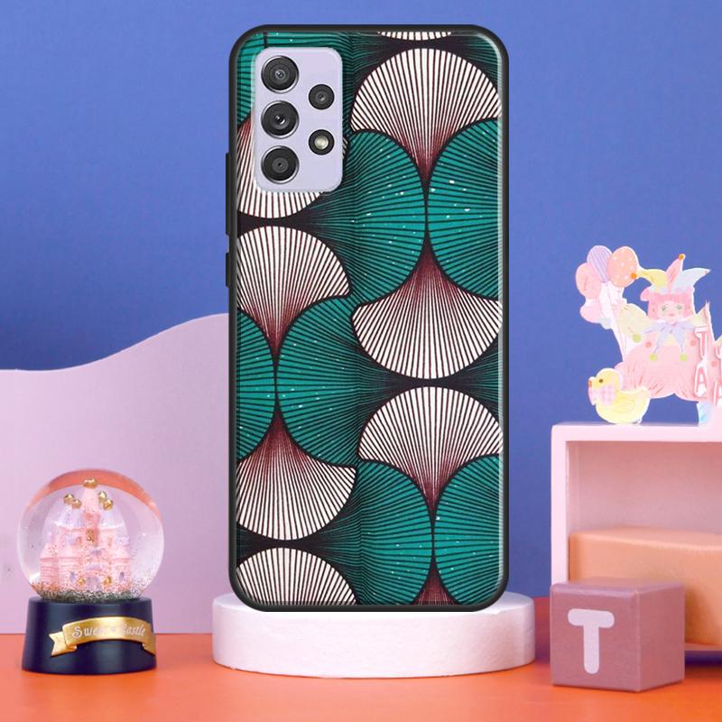 African Wax Fabric Case For Samsung Galaxy A15 A35 A55 A56 A06 A16 A26 A36 A32 A52 A13 A33 A53 A14 A34 A54 A17