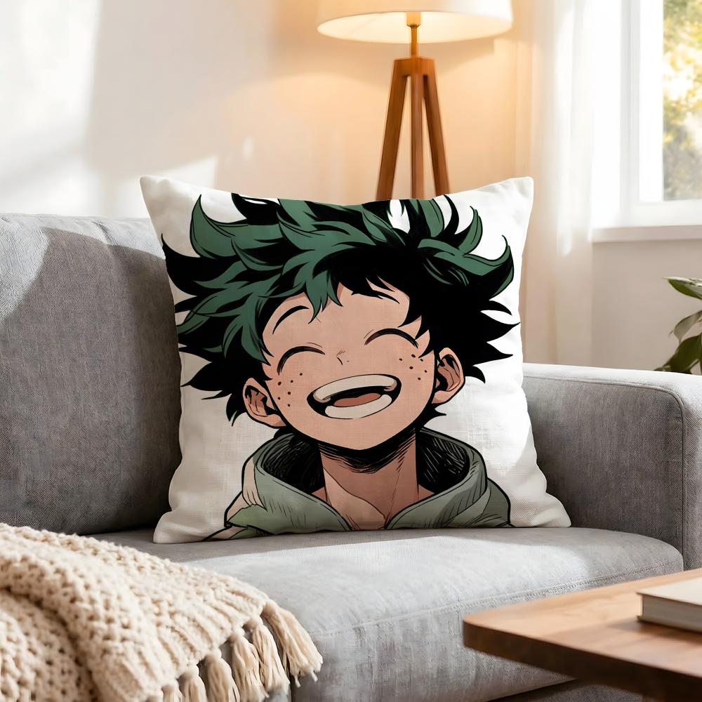 Anime My Hero Academia Cushion Cover 1Pcs Decorative Covers Soft Cushion Case For Sofa Couch Decor 40X40 45X45 Pillowcases