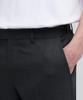 MUSINSA STANDARD Wool Tapered Hidden Banding Crop Slacks [Charcoal Gray]