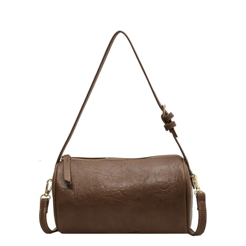 

Однотонные женские сумки через плечо с мягким внутренним отделением Бостонского типа из ПУ, повседневные сумки высокого качества