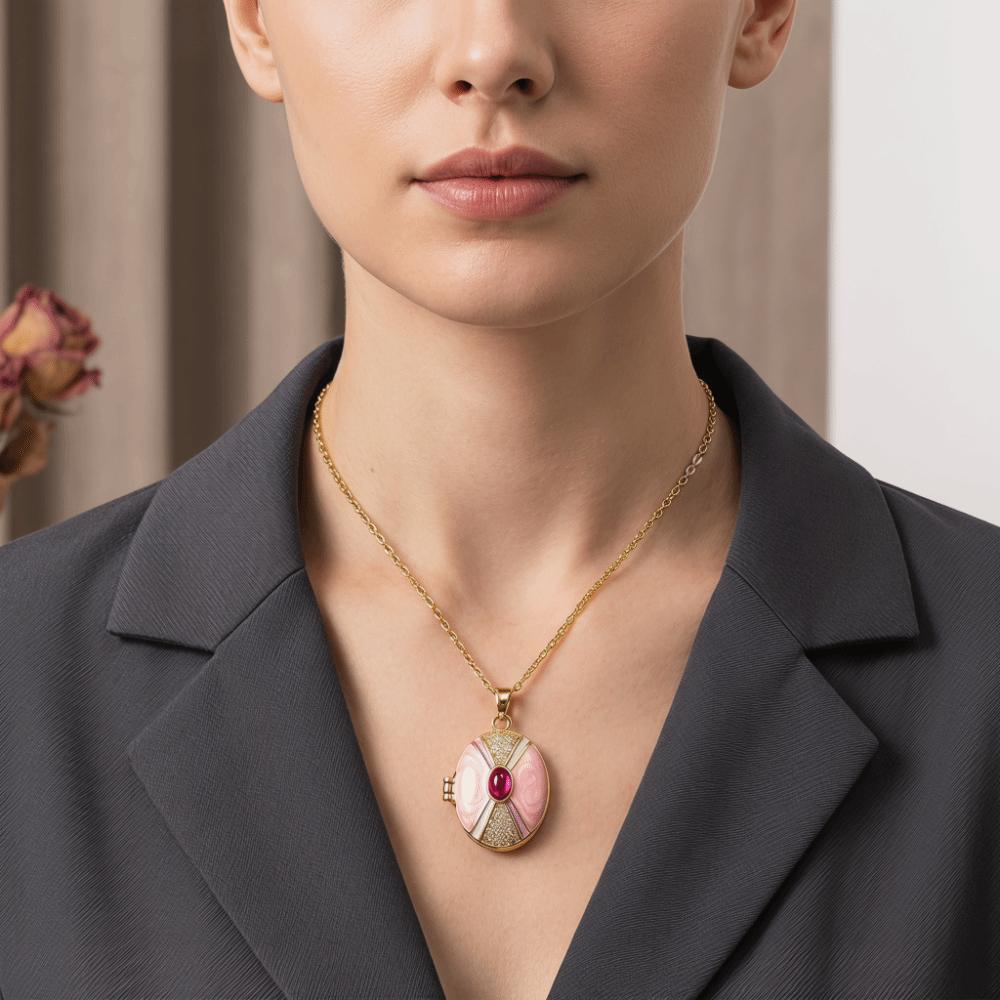 Stainless Steel Heart Photo Choker Romantic Vintage Openable Necklace  Anniversary Gifts
