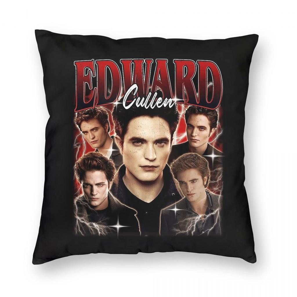 Twilight Edward Cullen Vintage Pillowcase Polyester Linen Velvet Pattern Zip Decor Pillow Case Car Cushion Cover