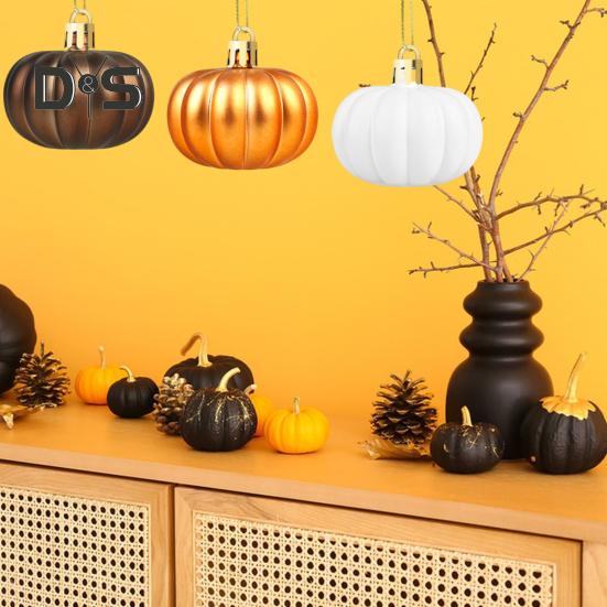Mini Dýňové Závěsné Ozdoby Díkůvzdání Sklizeň Domácí Stromové Dekorace Opakovaně Použitelná Závěsná Dýňová Koule pro Podzimní Sváteční Party Potřeby