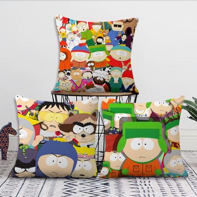 Cartoon S-South Cute P-Parks Pillow Case Sofa Living Room Bedroom Headboard Backrest Cushion Square Cushion Nap Time