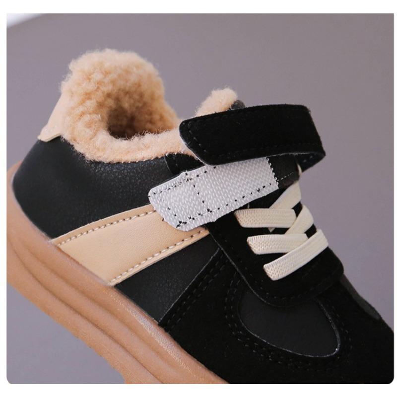 Children's Winter Boots Boys' & Girls' Fleece-Lined Warm Shoes with Shearling, Casual Kids Shoes for Baby Baby Shoes