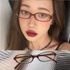 New Y2K Style Retro Blue Green Square Small Frame Glasses Frame Women's Anti Blue Light Glasses 2024 Fashion Eyeglasses Frame