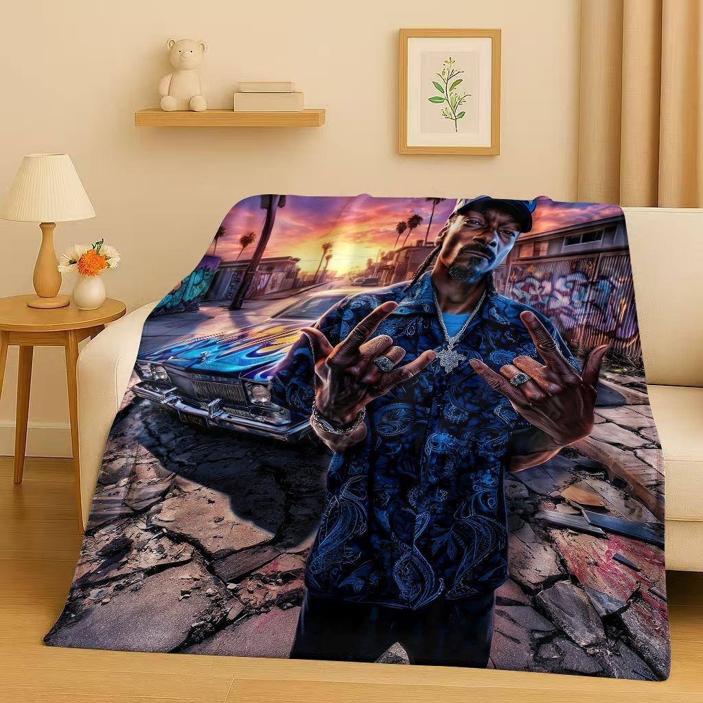 26 Style Top Hip Hop Rapper Star Cartoon Art Flannel Blanket,Ultra Soft Warm Plush Throw for Home Bedroom Bed Sofa Cover Office