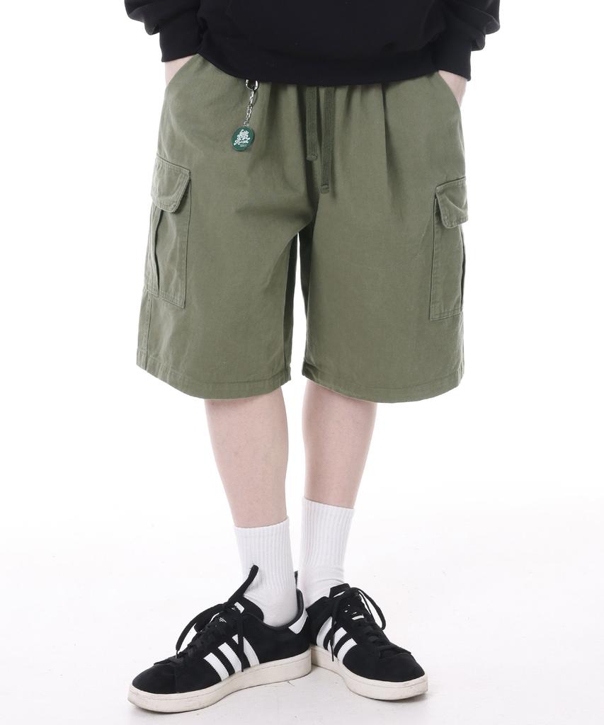 MODERMENT [Nylon Version Added] Bdu Wide Cargo Shorts [Khaki]