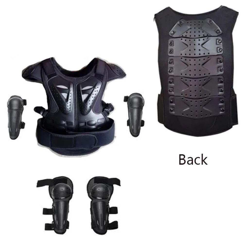Protezione Completa Motocross Bambino Bambini 4-15 Anni Gilet Corazza Gilet Vita Ginocchio Gomito Armatura per Moto Ciclismo Downhill