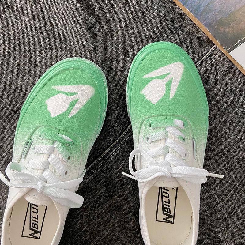 Personality Graffiti Flat Canvas Shoes Women Fashion Casual Shoes Walking Shoes