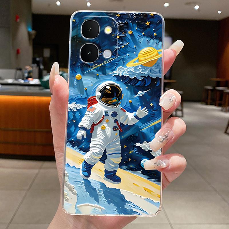 Casing For Vivo iQOO Z11x Y51 Pro 5G Case Aesthetic Cute Cat Cartoon Fashion Soft Silicone Back Cover Transparent TPU Phone Case