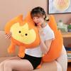 Cute Cartoon Flame Plush Toy Pillow Adorable Fire Element Stuffed Cushion Gift For Her