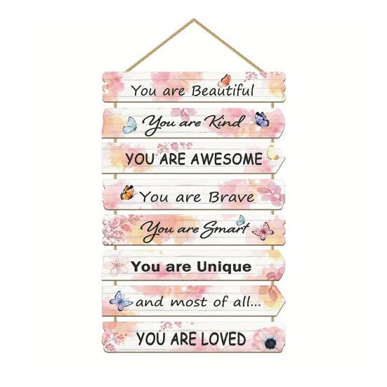 

Вдохновляющий Декор Комнаты Девочки Мотивирующая Настенная Табличка Позитивные Аффирмации Подвесной Деревянный Знак для Комнаты Девочек Детей Детской Игровой Комнаты розовый