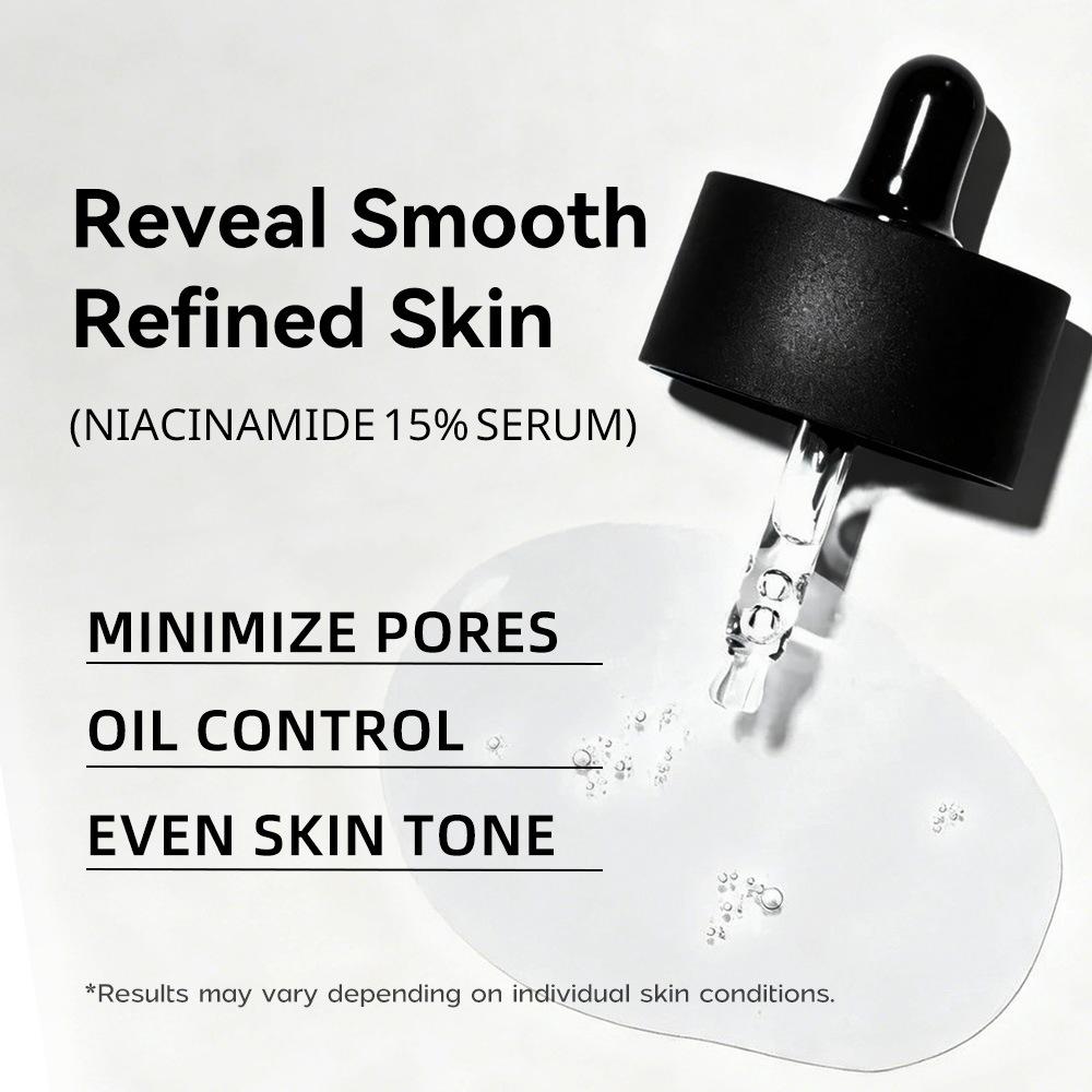 KOEC Niacinamide 15% Facial Serum Face Serum Pore Minimizer Oil Control Brightening Skincare 1.01 Fl Oz