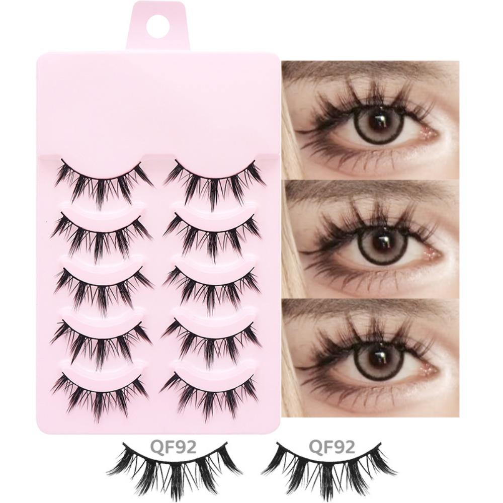 5 Pairs Faux Mink Lashes Multiple Styles 3D False Eyelashes Popular Manga Lashes  Wome