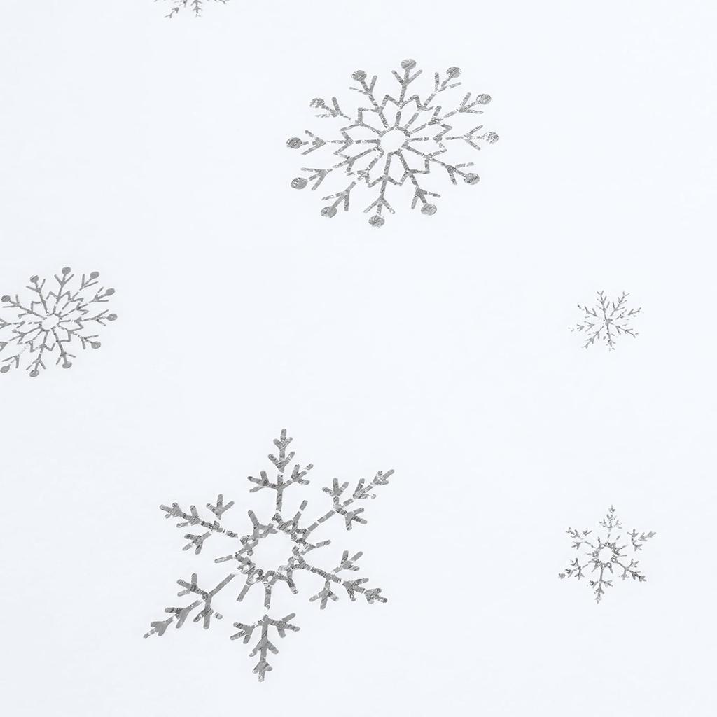FRAMICS Christmas Throw Blanket, Soft White Winter Fleece Blanket Throw, Silver Snowflake Warm Fuzzy Flannel Blanket for Couch Sofa Decorative