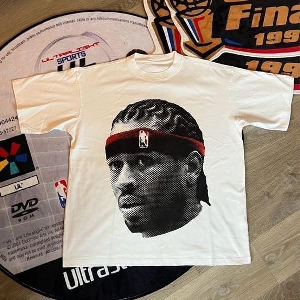 УНИСЕКС ФУТБОЛКА С ГРАФИКОЙ «БОЛЬШОЕ ЛИЦО» АЛЛЕНА АЙВЕРСОНА S-5XL Унисекс Футболка L