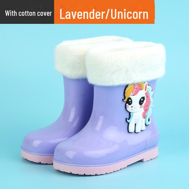 Kinder-Regenstiefel mit Cartoon-Motiv, rutschfest, wasserdicht, Gummi, für Jungen und Mädchen