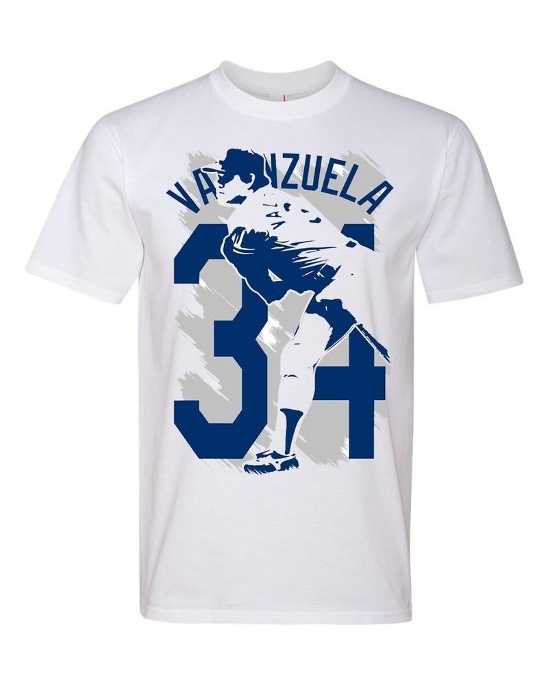 Baseball Legend Graphic Tee Fernando Valenzuela 34 Hall of Fame Unisex T-Shirt L